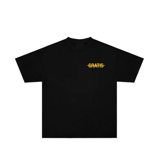 GRATIS "LA VIE GRATIS" Noir/Jaune t-shirt