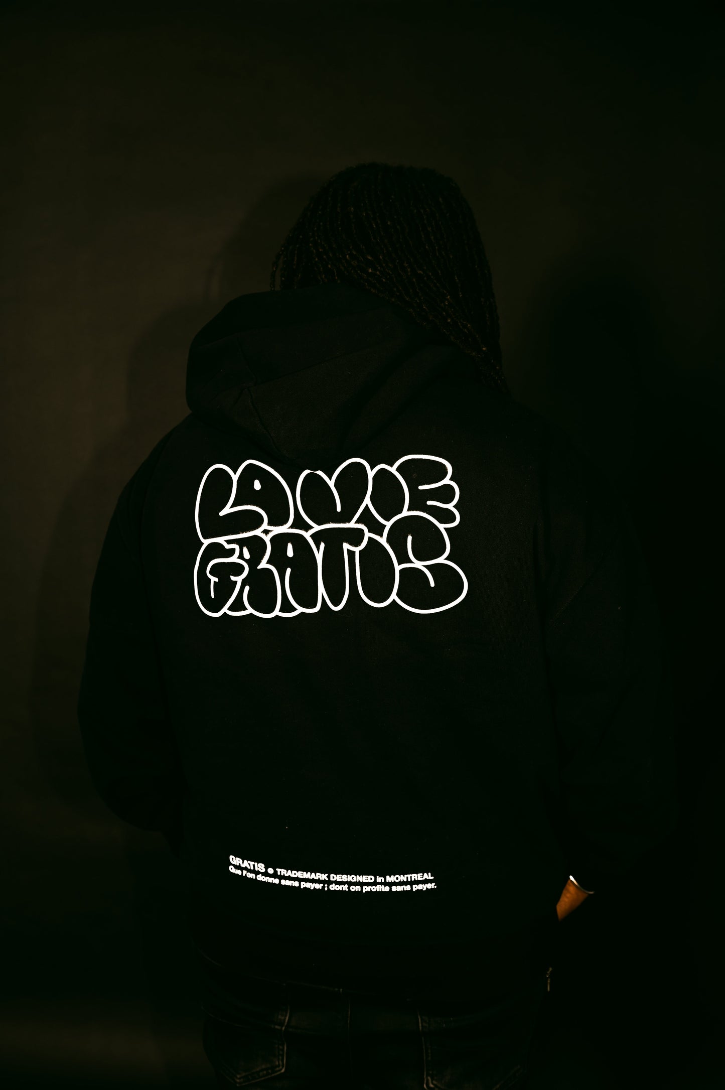 GRATIS "LA VIE GRATIS" Black Hoodie
